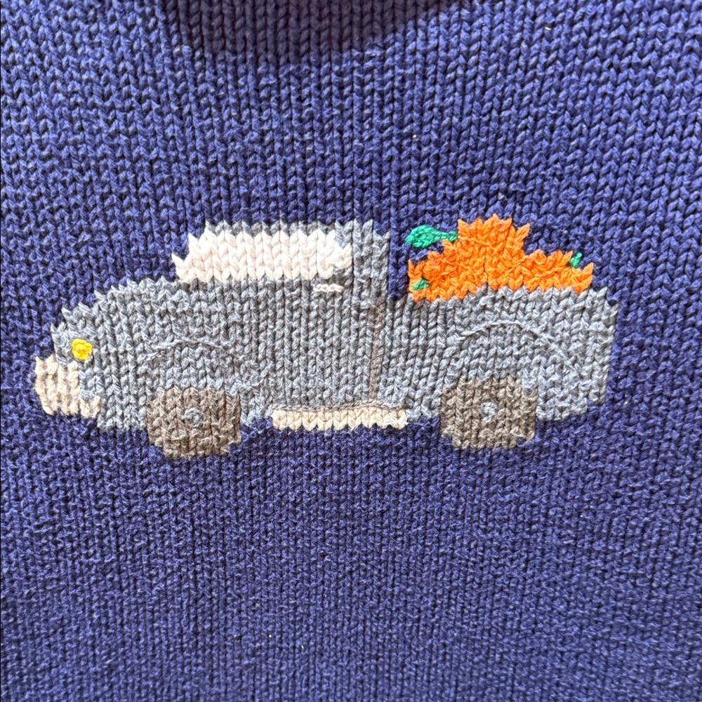 Claver Kids Blue Sweater with Truck Design - Picture 3 of 5